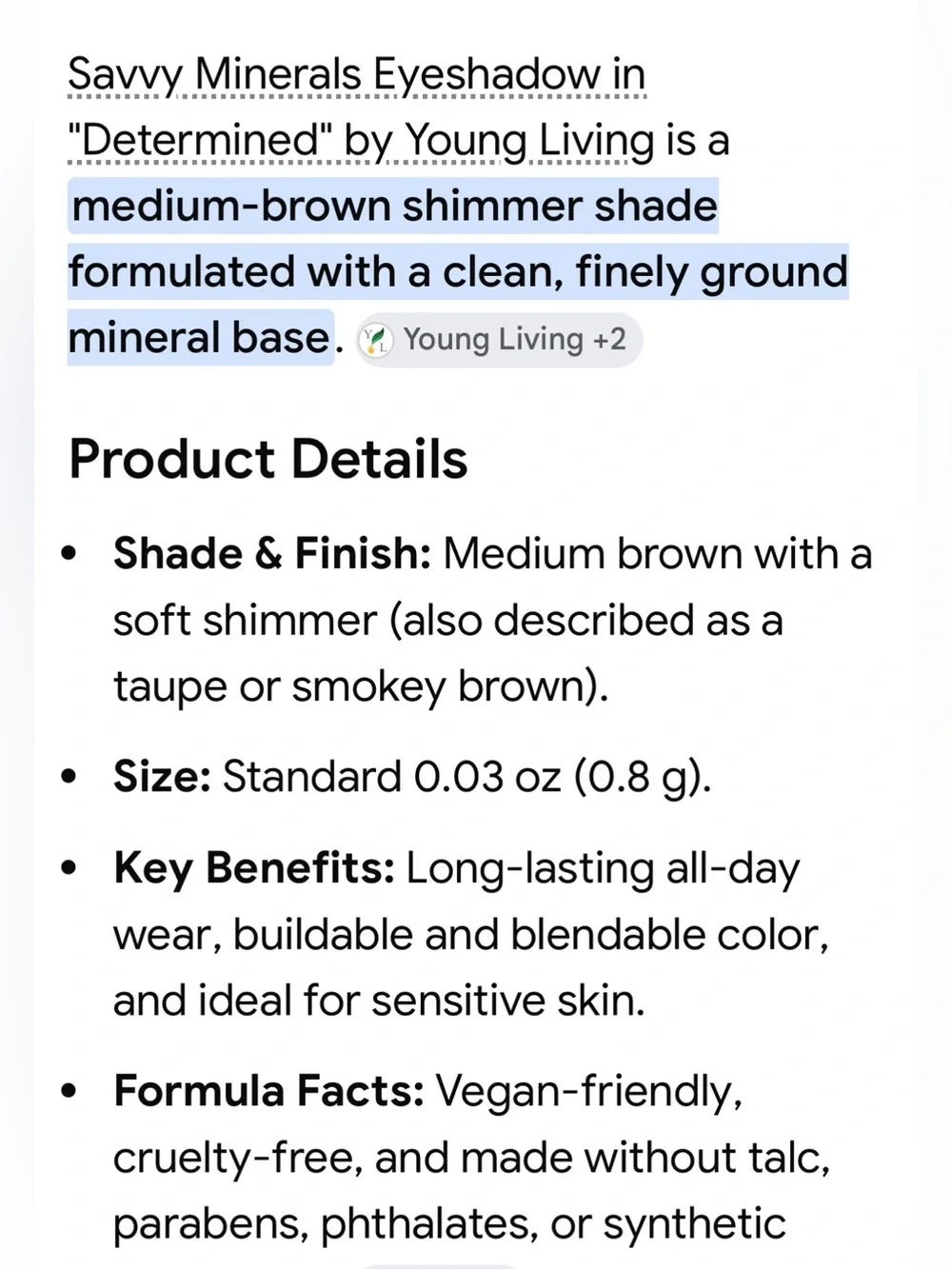 Savy Minerals By Young Living Eyeshadow Bundle Determined & Jet Setter